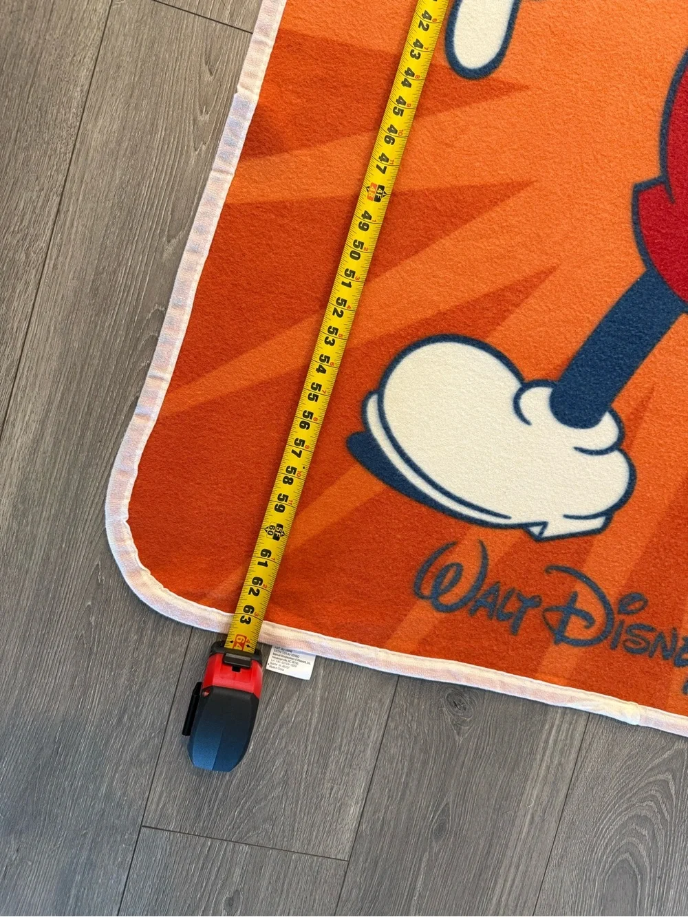 2 Walt Disney World Mickey Mouse Lightweight Fleece Blankets 40x64